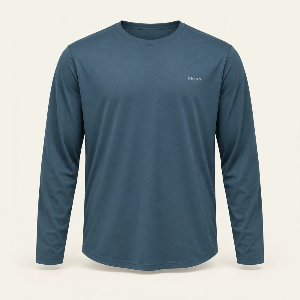 Coast Long Sleeve Crew in Ocean, front view