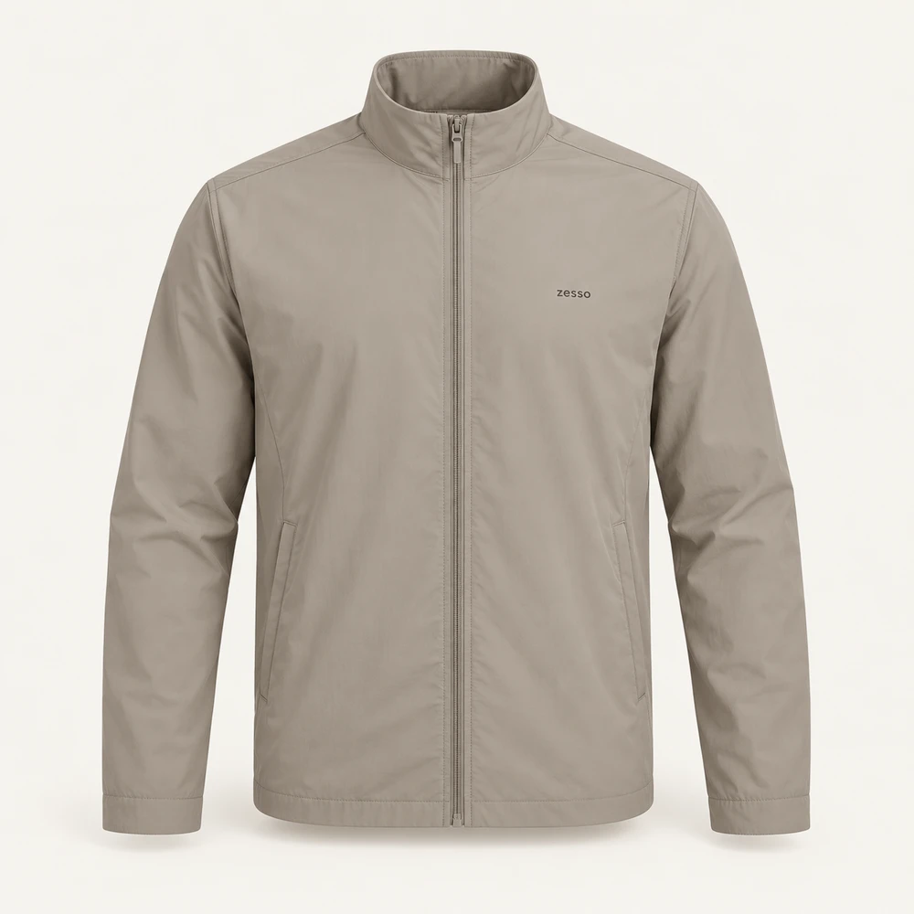 Daybreak Full-Zip Jacket in Stone, front view