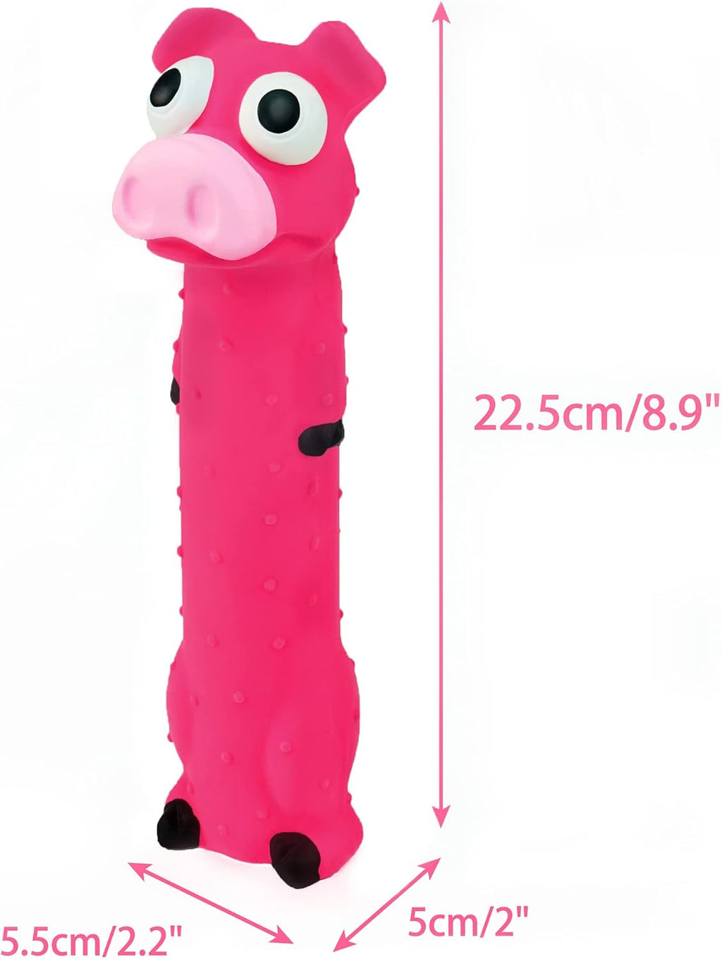 3 Pack 9" Squeaky Latex Dog Toys Standing Stick Animal Puppy Fetch Interactive Play for Small Medium Dogs