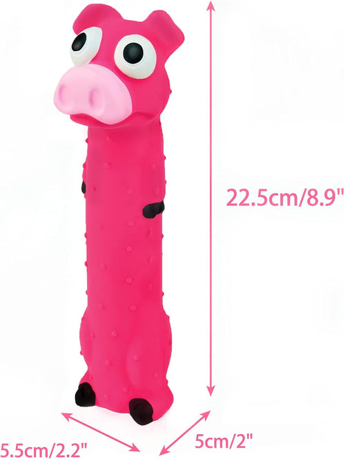 3 Pack 9" Squeaky Latex Dog Toys Standing Stick Animal Puppy Fetch Interactive Play for Small Medium Dogs